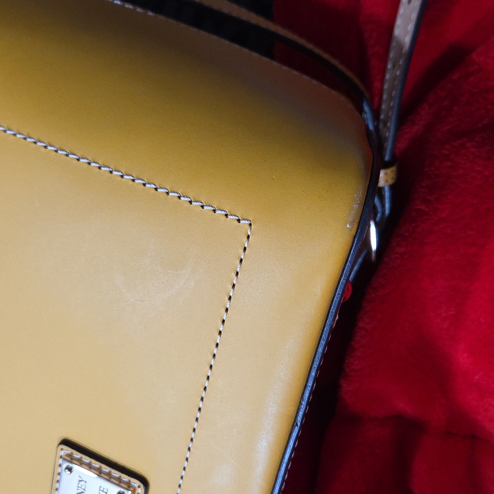 Dooney & Bourke Beacon Domed Satchel Bag In Mustard yellow smooth leather - Picture 14 of 15